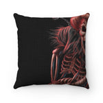Skull rocker horror Spun Polyester Square Pillow