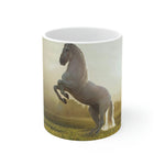 White horse in sunlight   Ceramic Mug 11oz