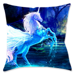 Fantasy horse Faux Suede Pillow 18"x18" - With Zipper