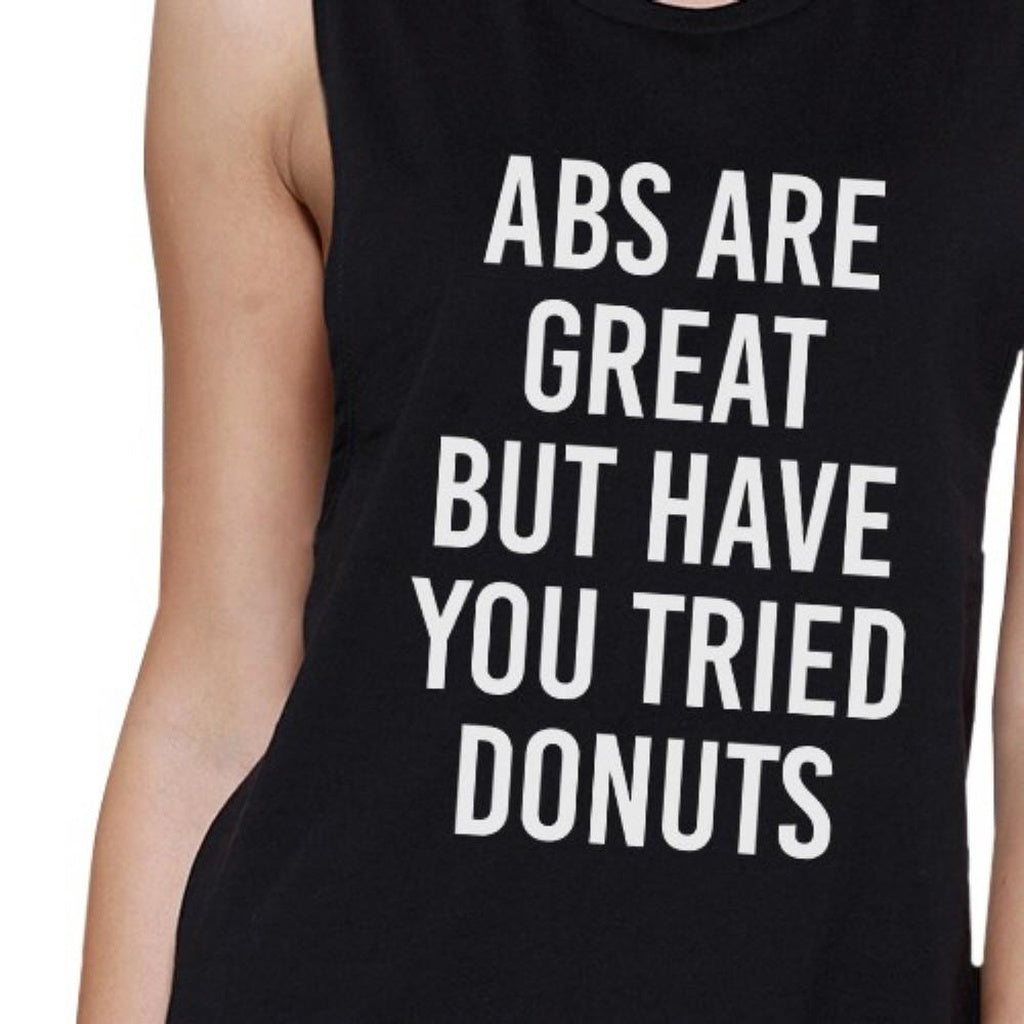 Abs Are Great Womens Black Muscle Tanks Funny Gym Shirts Gift Ideas