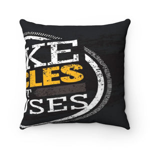 Make muscles not excuses Spun Polyester Square Pillow