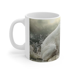 White polar bear on the ice Mug 11oz