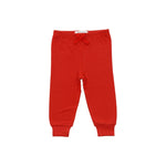 red cozy pants