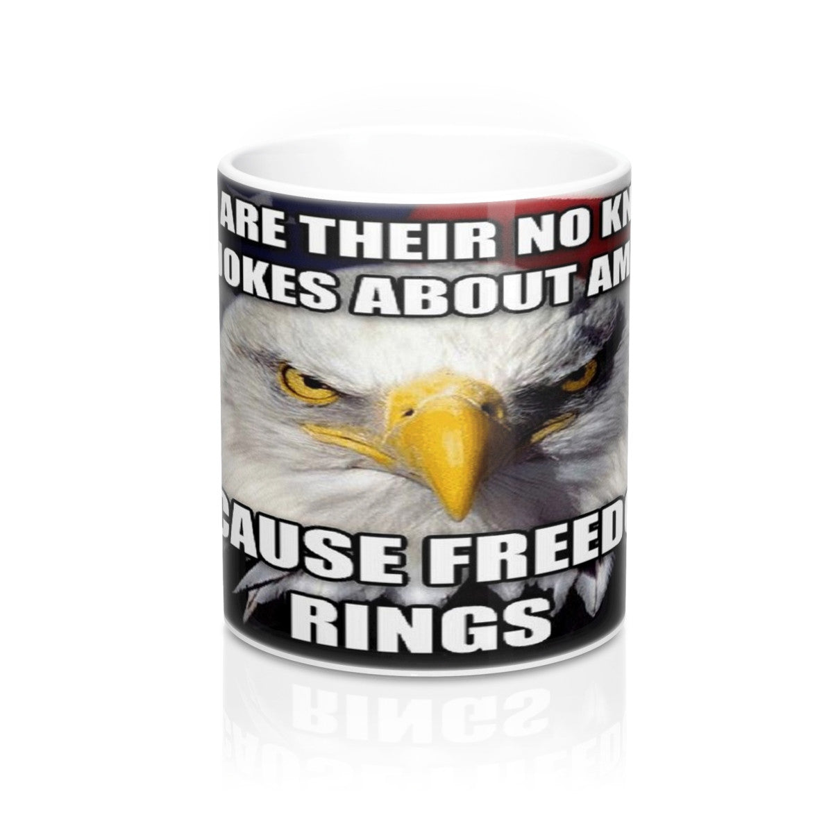 Freedom Rings USA eagle Flag Mug 11oz