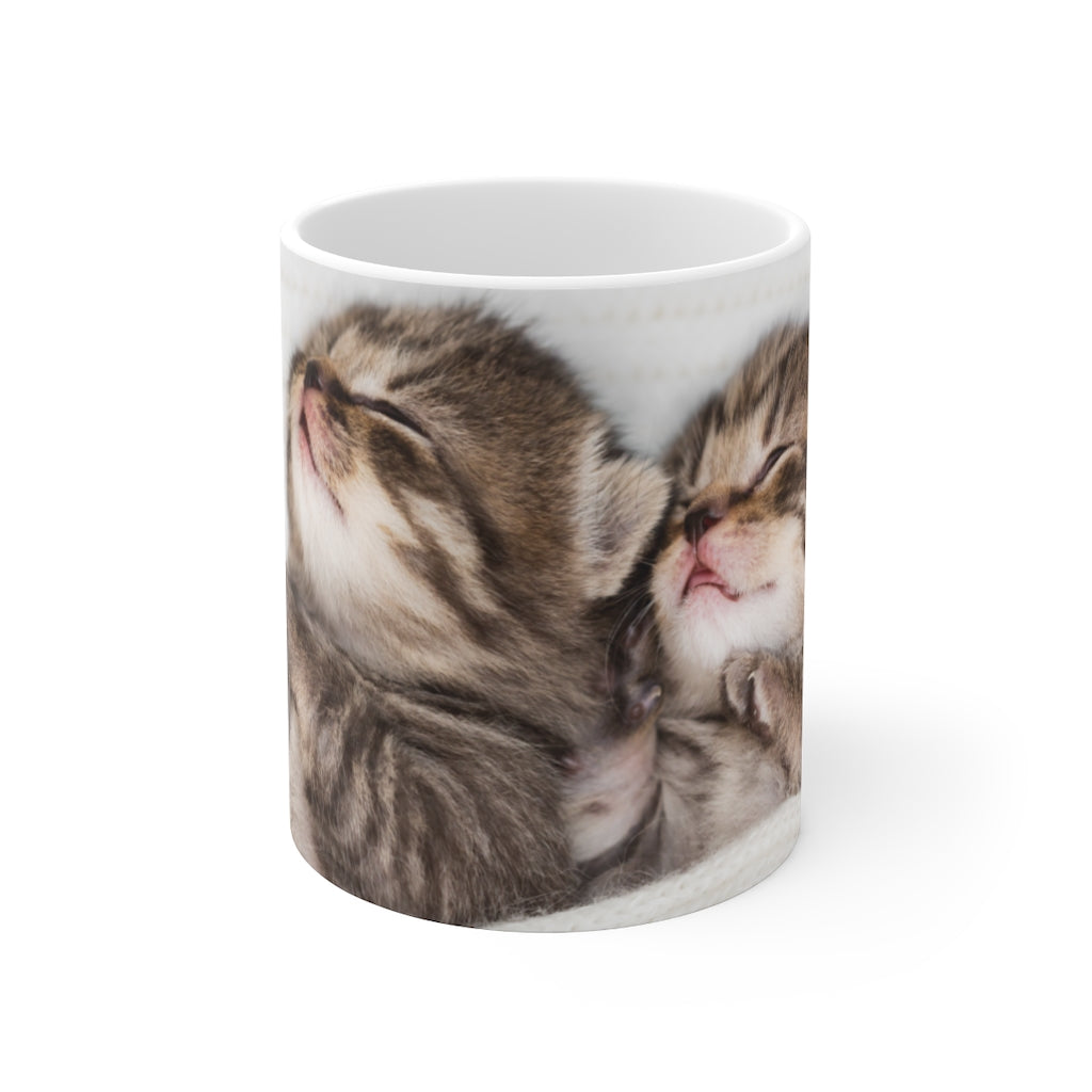 two sleeping baby kittens cute Ceramic Mug 11oz