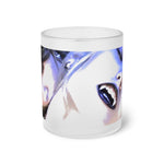 Vampire neck bite  Frosted Glass Mug 11 ounce
