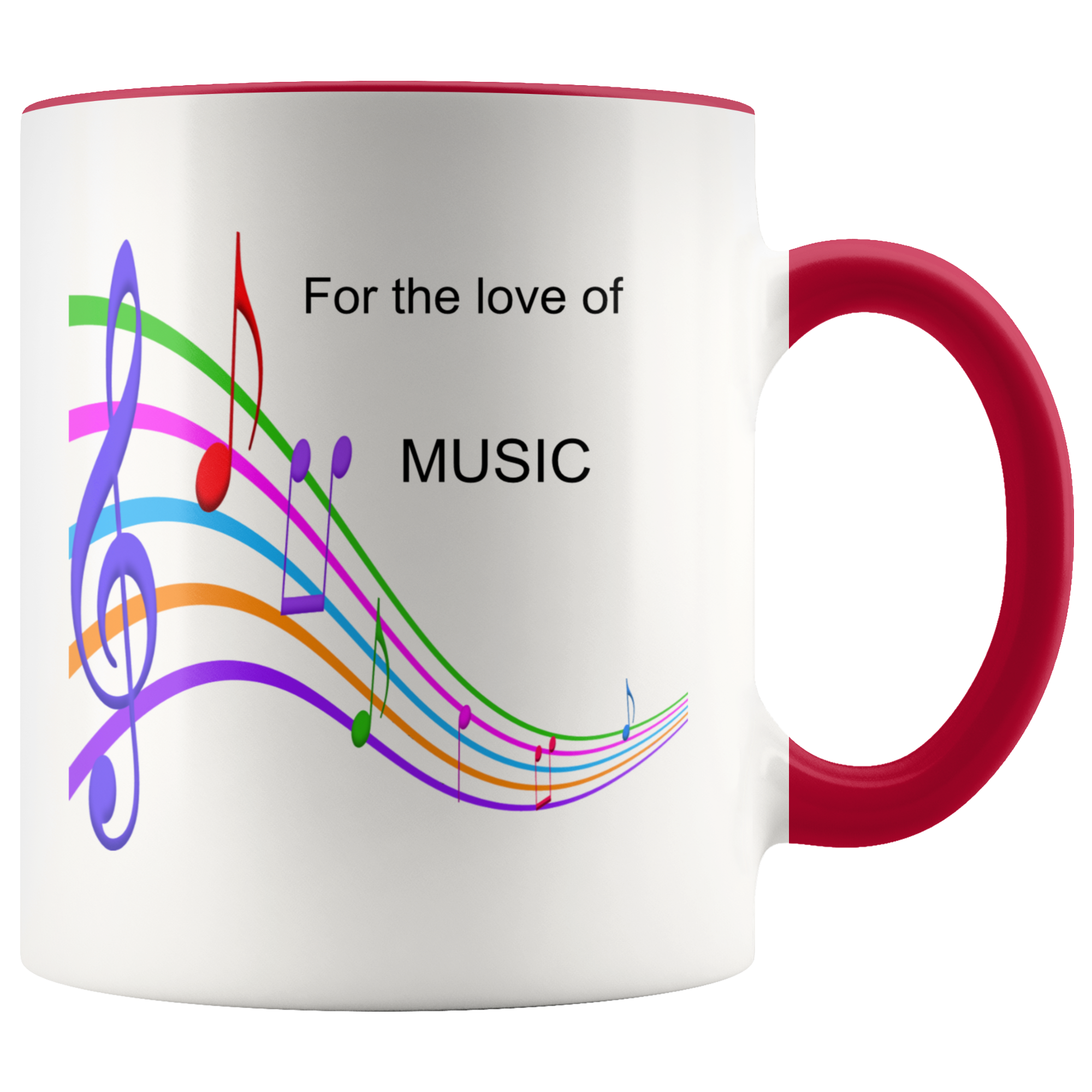 For the love of music accent coffee mug