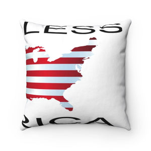 God Bless America Spun Polyester Square Pillow