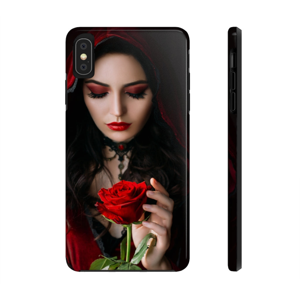 Mystical beautiful woman with rose Case Mate Tough Phone Cases