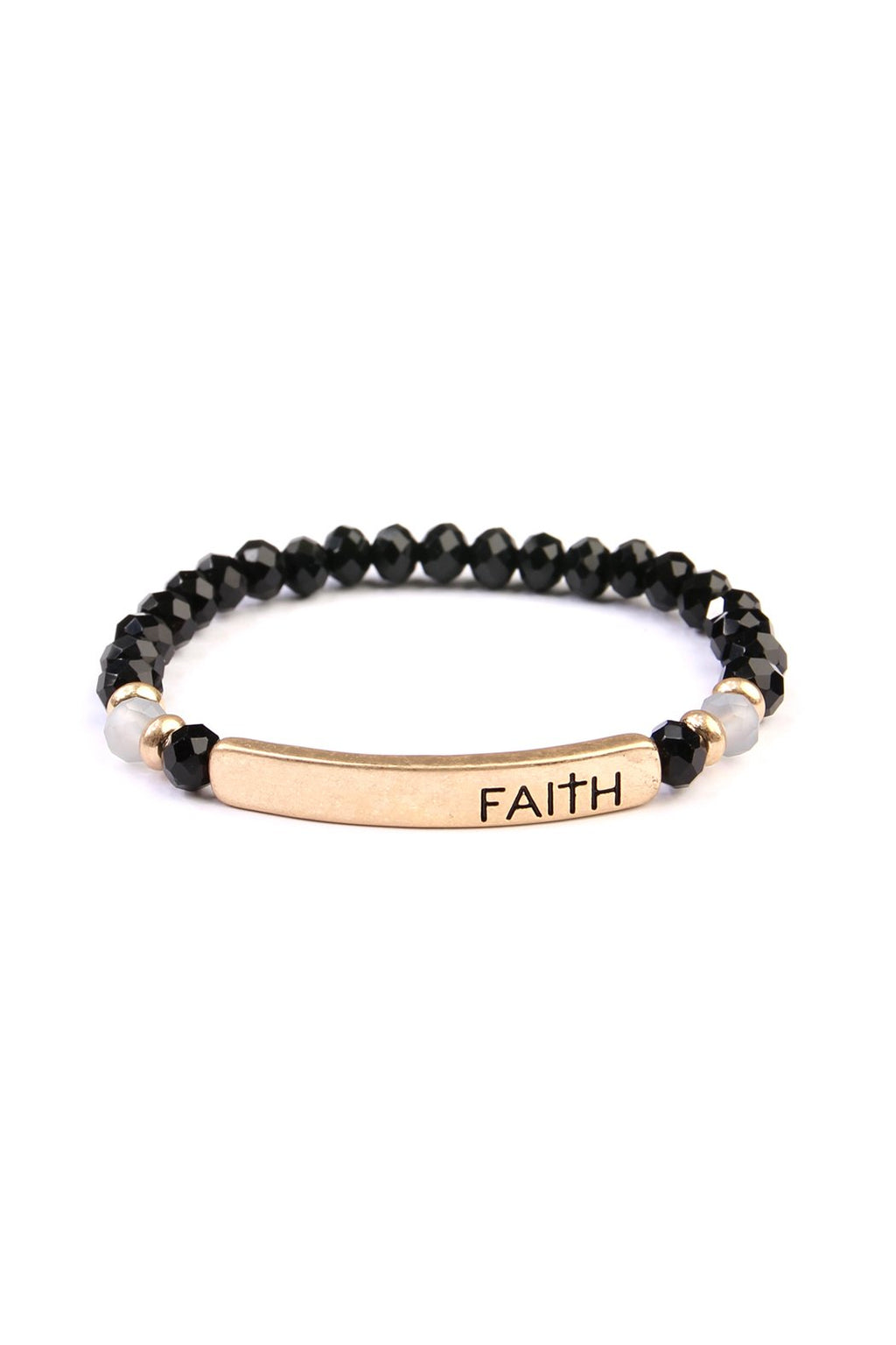 "Faith" Rondelle Beads Bracelet