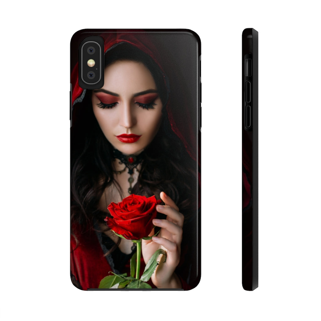 Mystical beautiful woman with rose Case Mate Tough Phone Cases