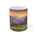 Sunset mountain valley view Ceramic Mug 11oz