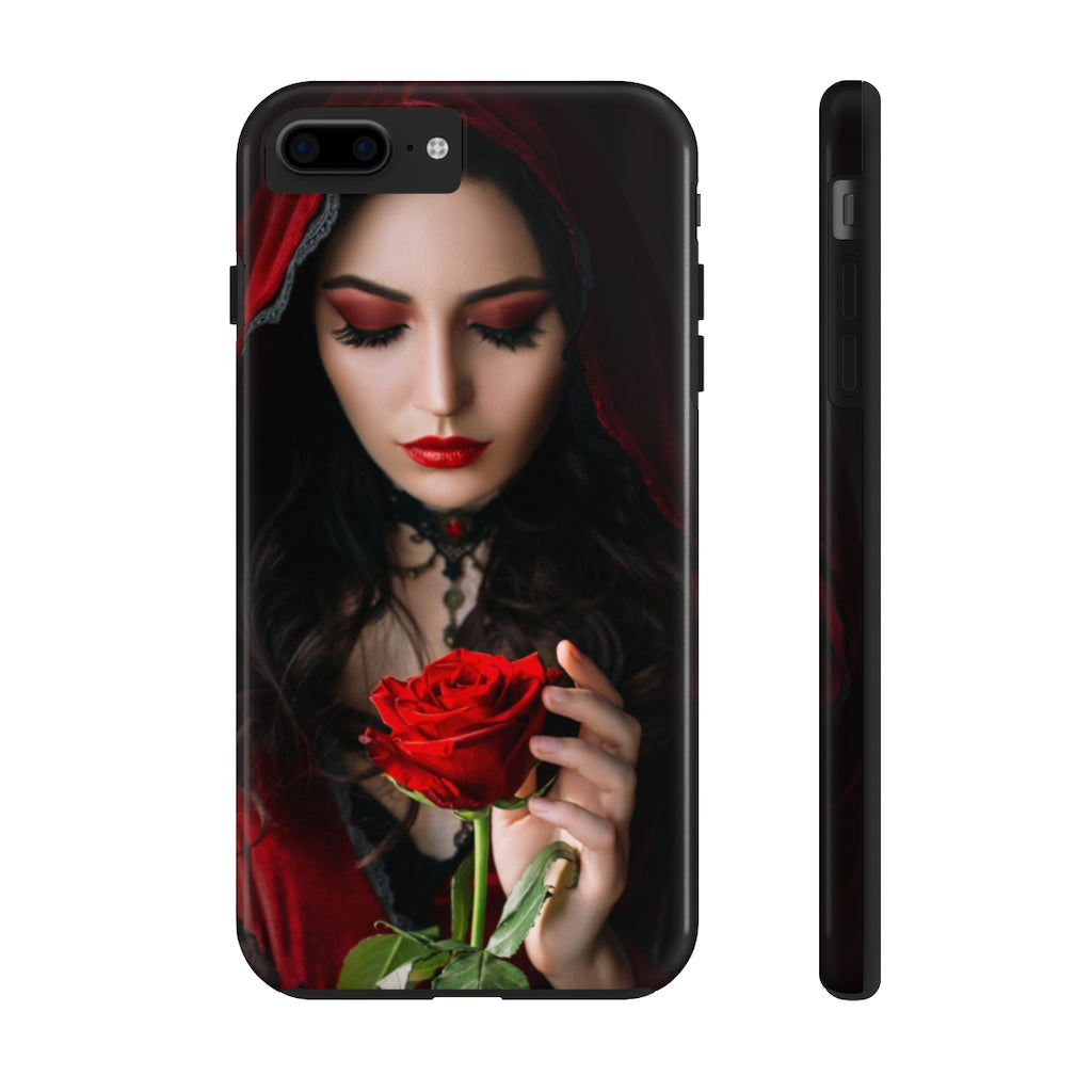 Mystical beautiful woman with rose Case Mate Tough Phone Cases