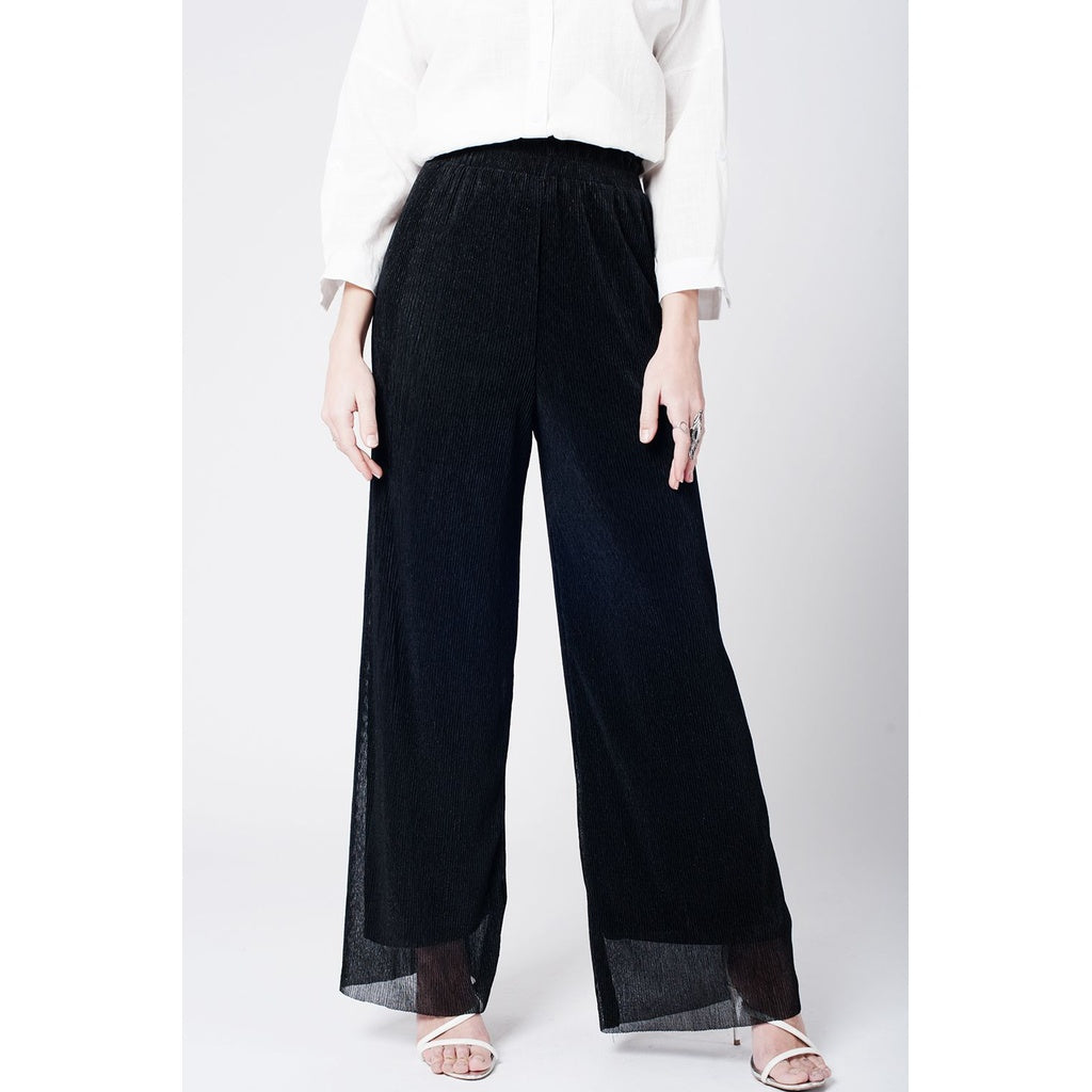 Black cheesecloth pants