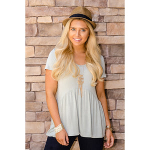 Ruffled Babydoll Tee