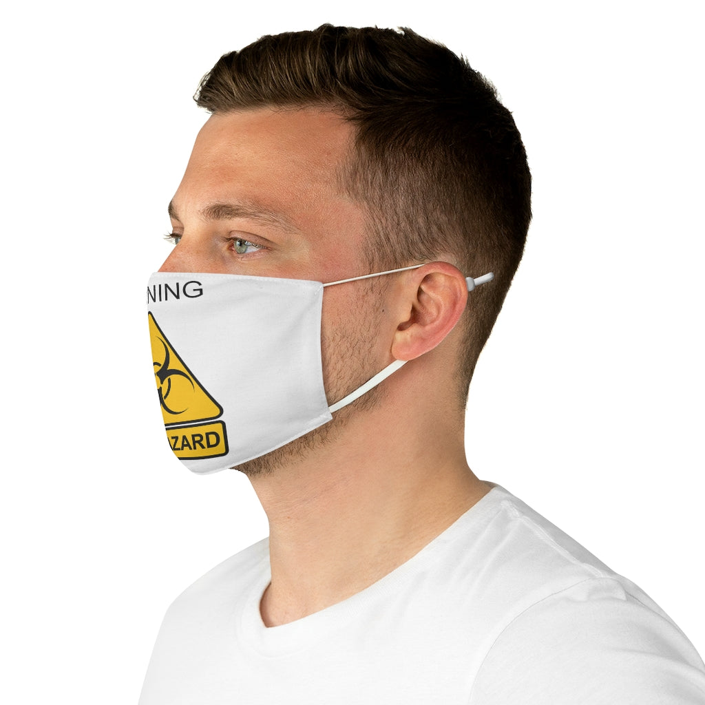 Warning biohazard  Fabric Face Mask