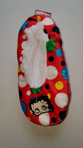 Betty Boop women fuzzy babba slipper socks fits shoe sz 7 to 9.5 new with tags