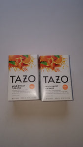 Tazo wild sweet orange herbal tea 20 count box filterbags lot of 2 new