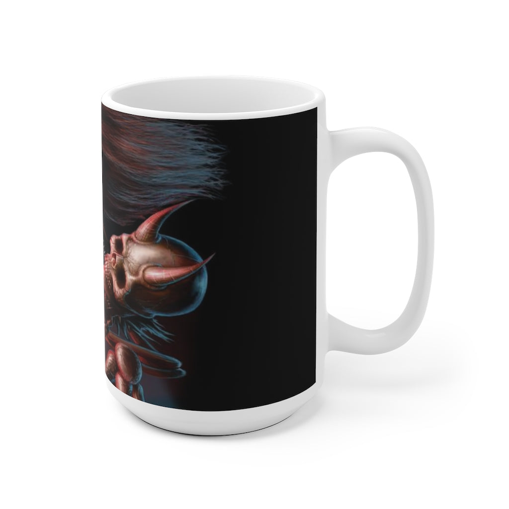 Skull rocker horror White Ceramic Mug