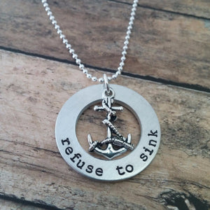 Refuse to Sink Washer Necklace