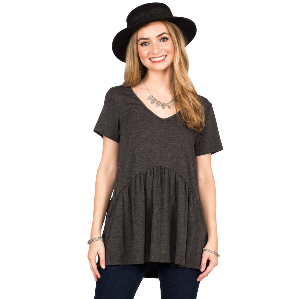 Ruffled Babydoll Tee
