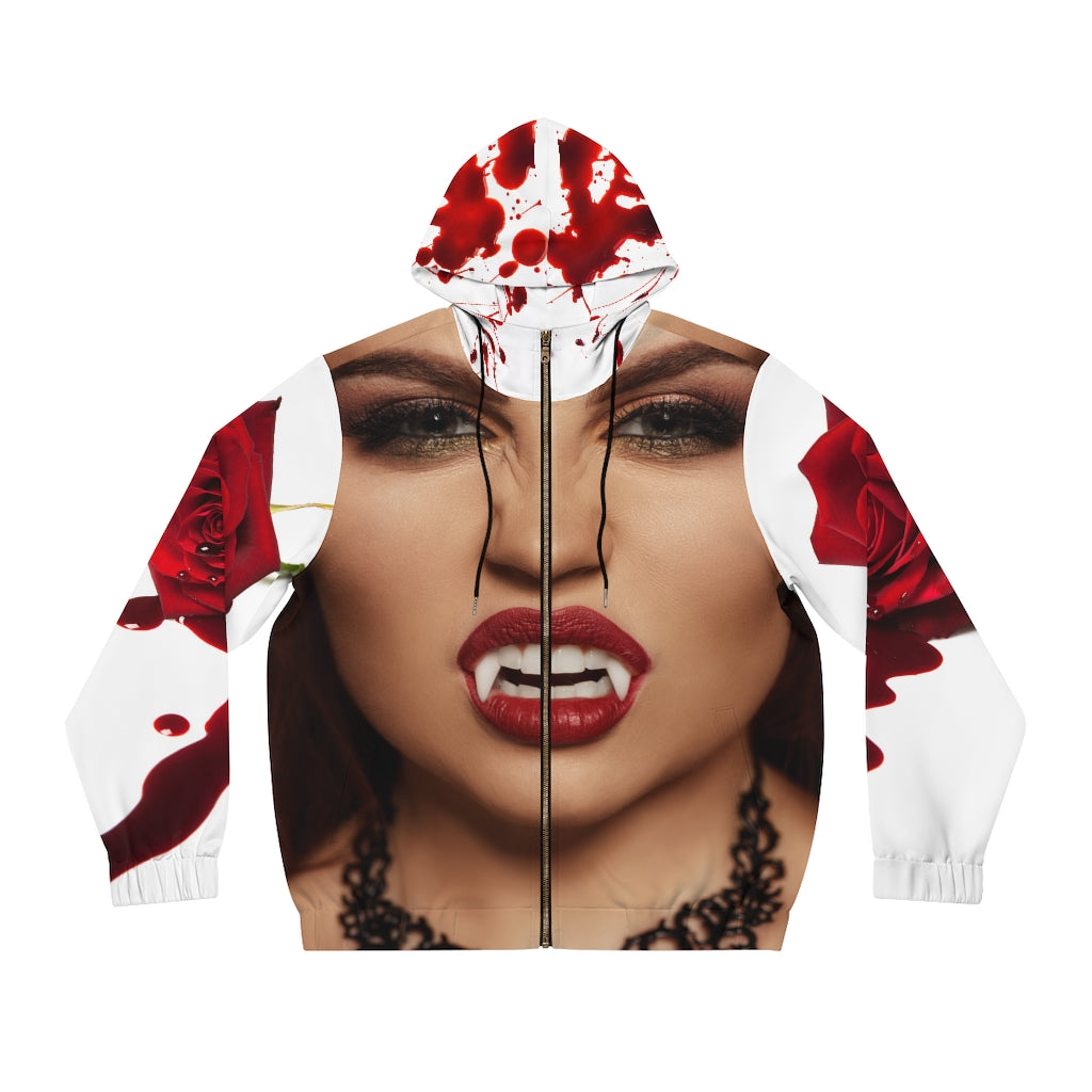 Sexy vampire bloody Men's Full-Zip Hoodie (AOP)