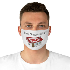 Home selling realtor Fabric Face Mask
