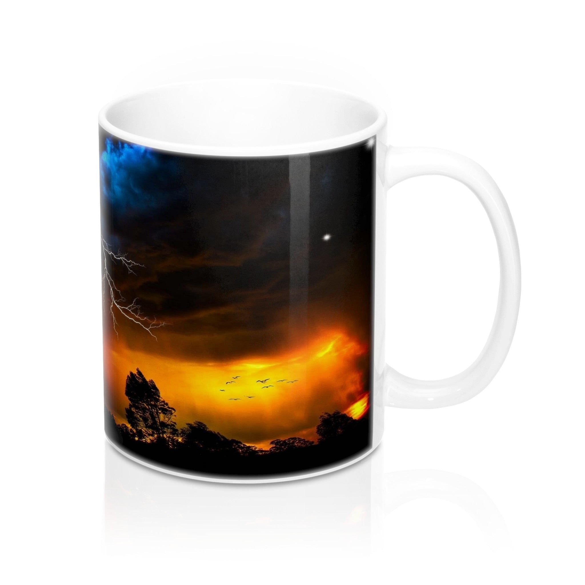 LIGHTNING AND COLORFUL SKY Mug 11oz