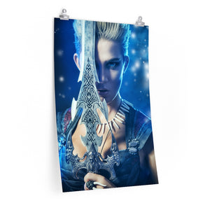 Fantasy warrior women with sword  Premium Matte vertical posters