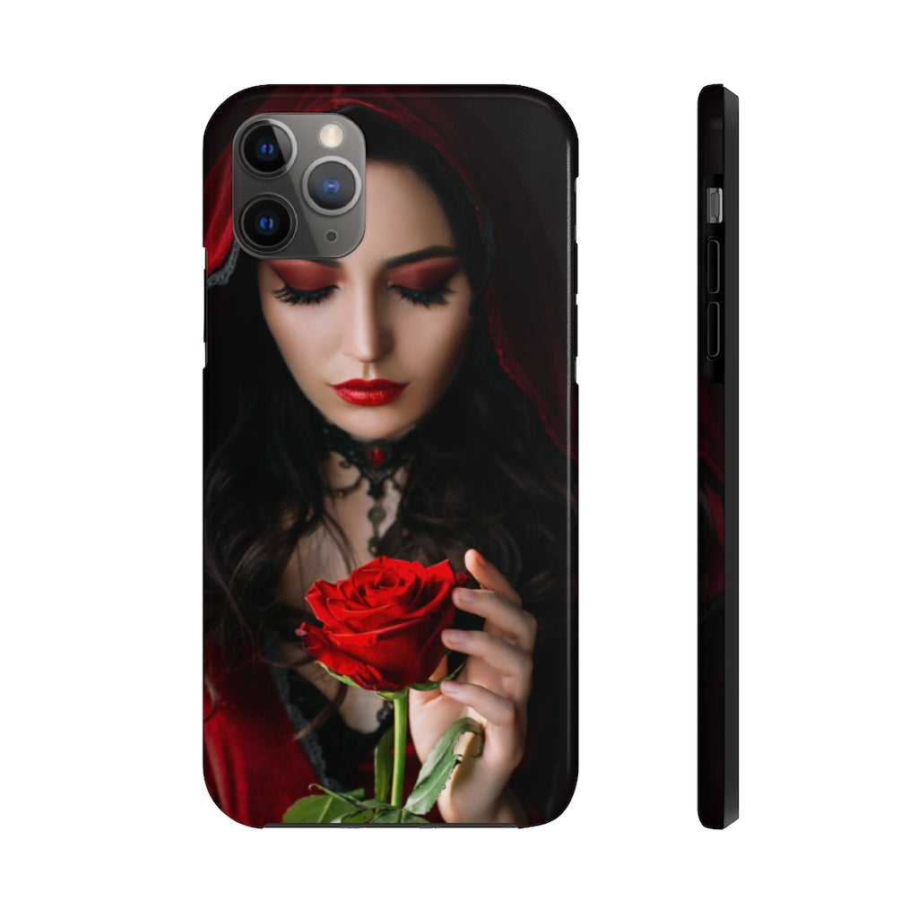 Mystical beautiful woman with rose Case Mate Tough Phone Cases