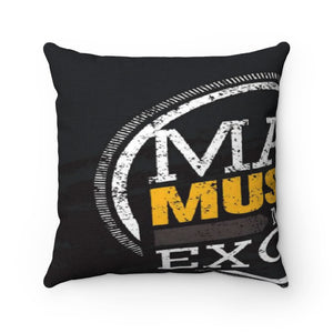 Make muscles not excuses Spun Polyester Square Pillow