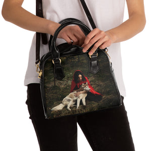 Little red Riding hood with wolf Shoulder Handbag