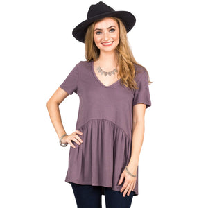 Ruffled Babydoll Tee