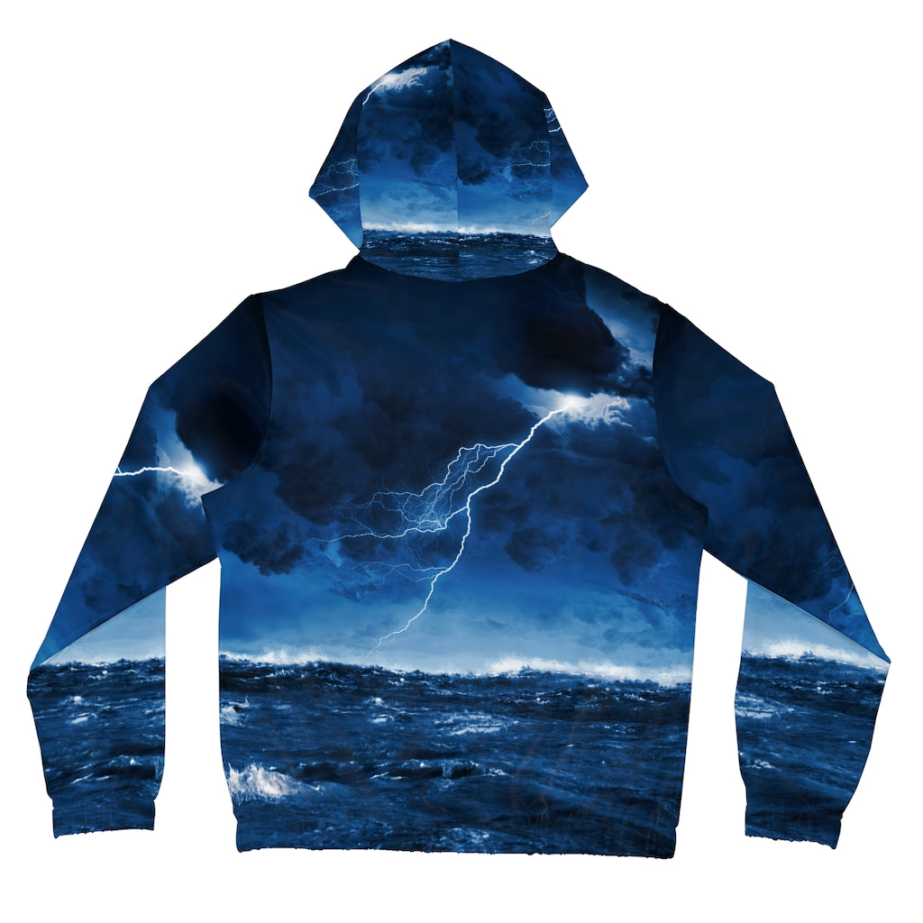 Stormy night at sea Women’s Full-Zip Hoodie (AOP)