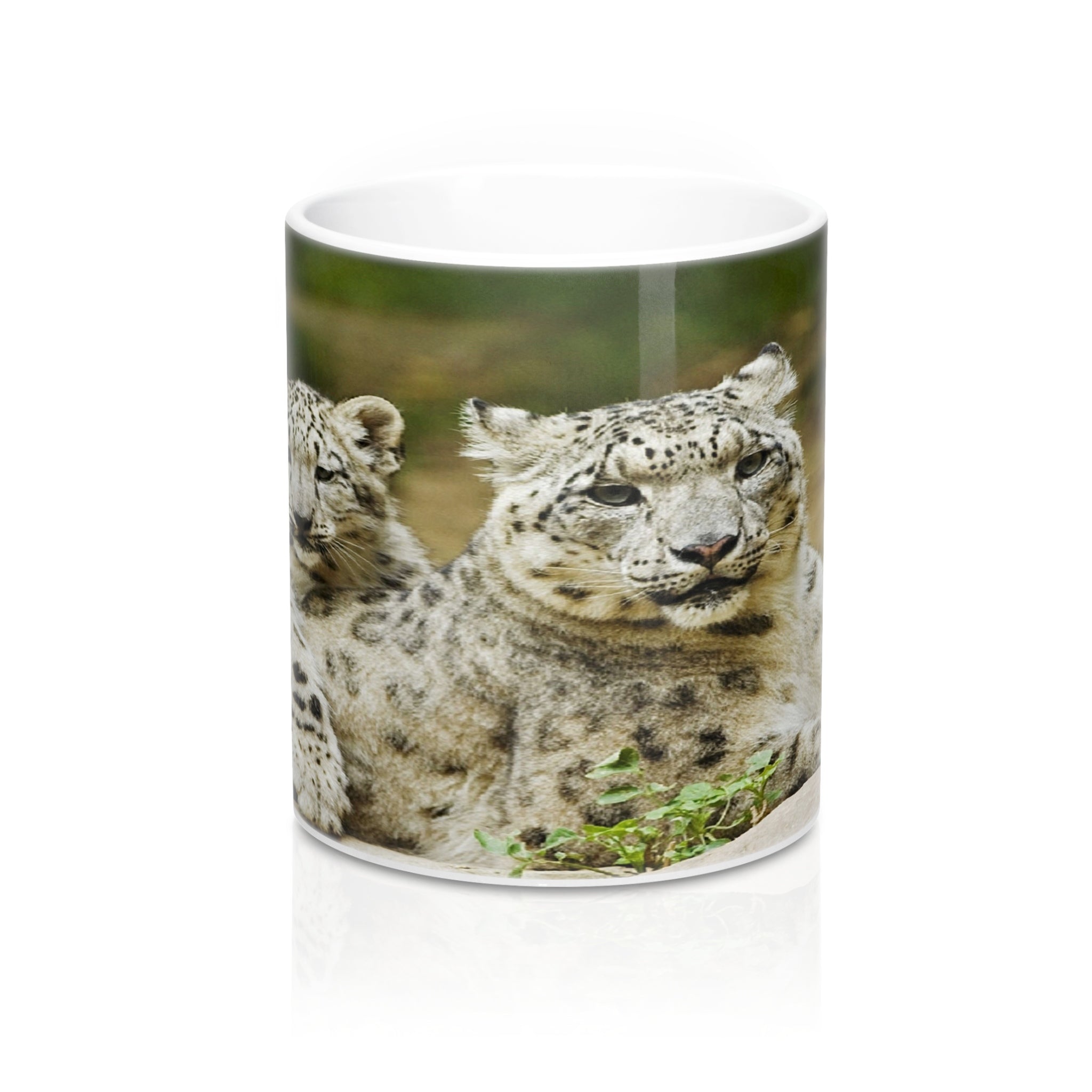 Snow Leopard Family  Mugs