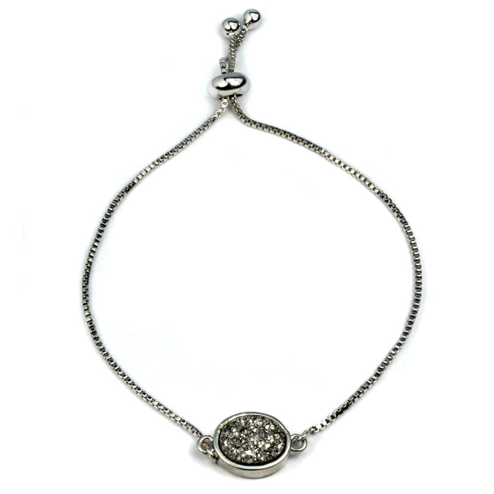 Brandy Small Oval Bracelet in Silver
