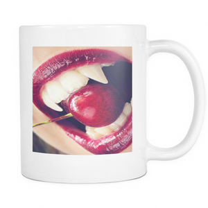 Vampire cherry 11 ounce double sided coffee mug