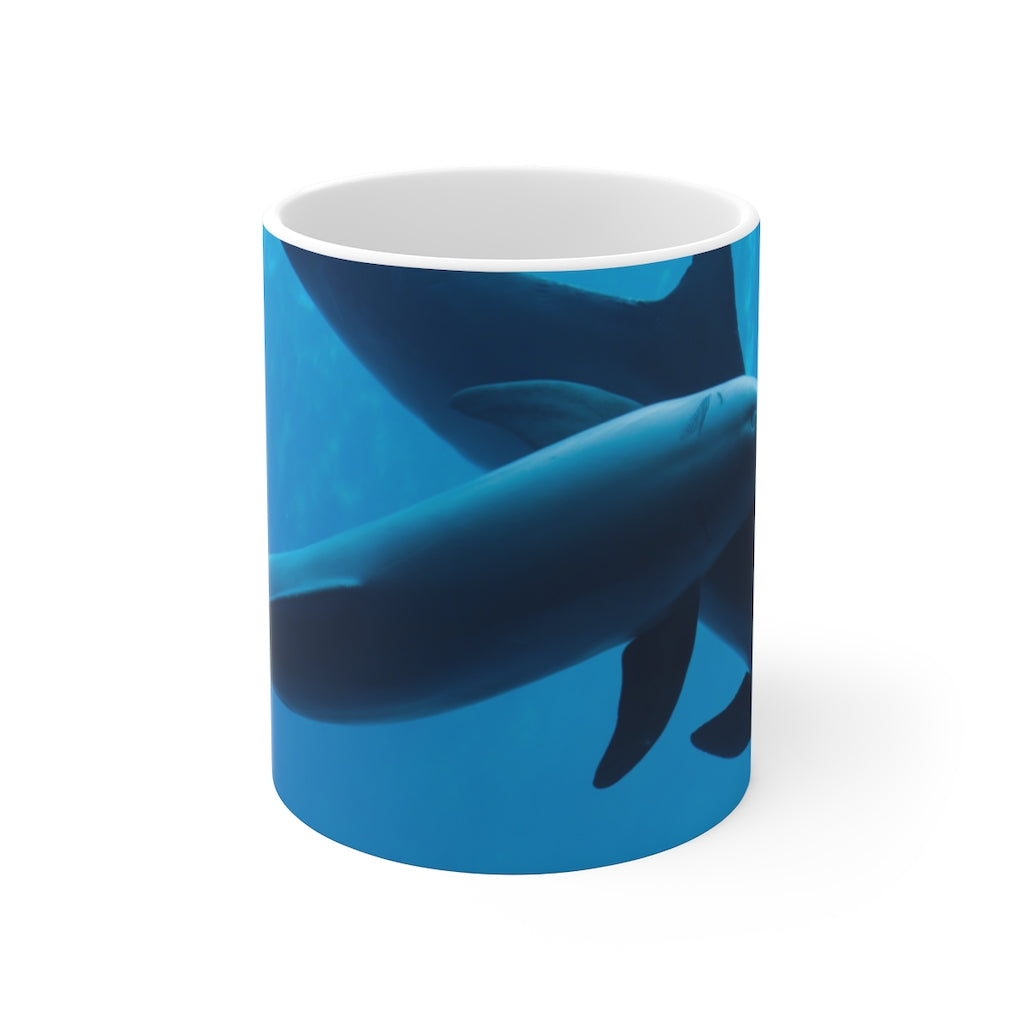 Dolphin wildlife White Ceramic Mug