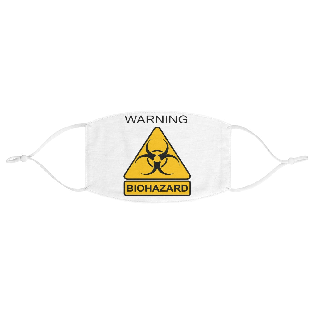 Warning biohazard  Fabric Face Mask