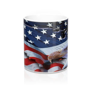 American Freedom Flag and Eagle Wraparound Mug 11oz