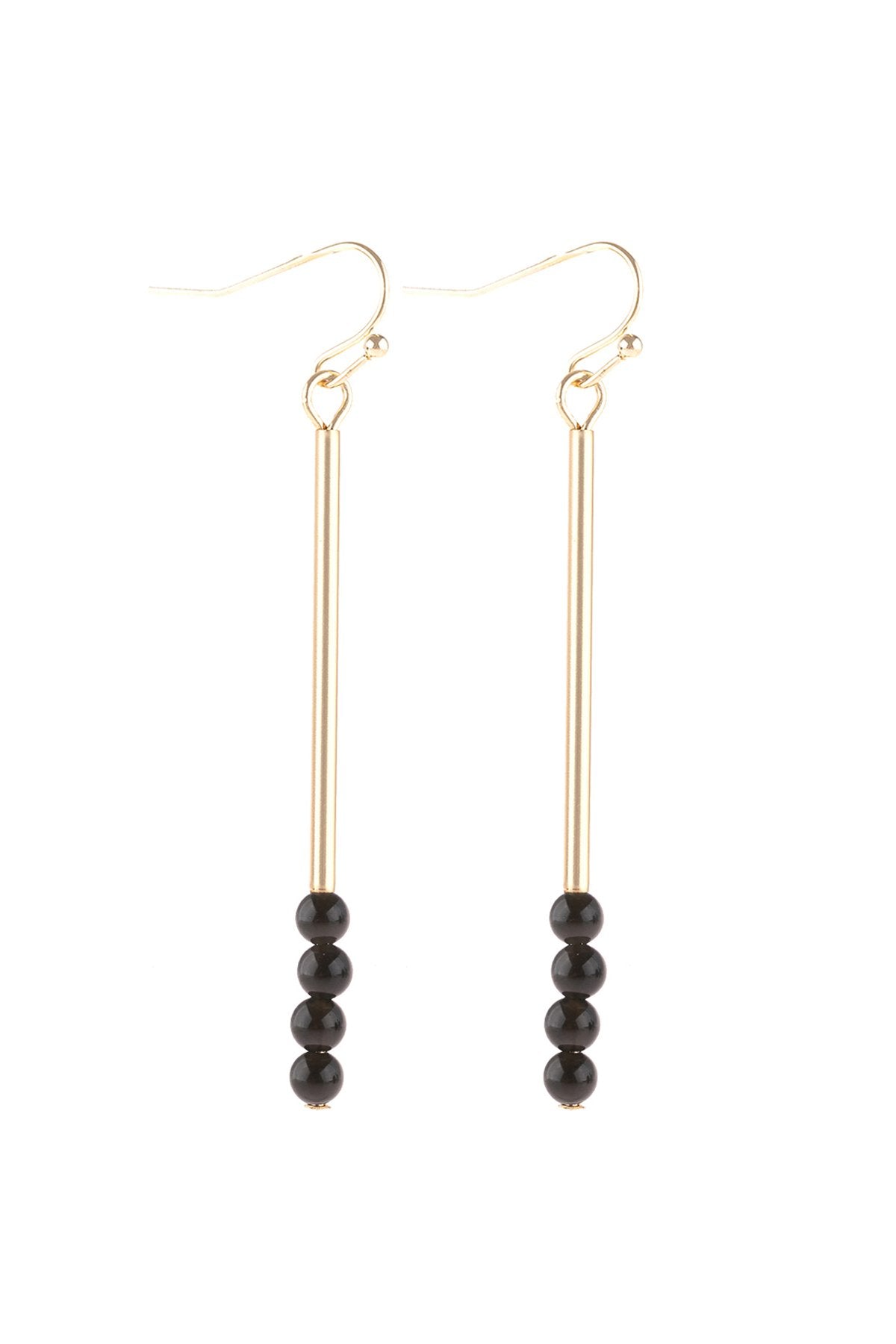 Hde3066 - Dangle Beads Hook Earrings