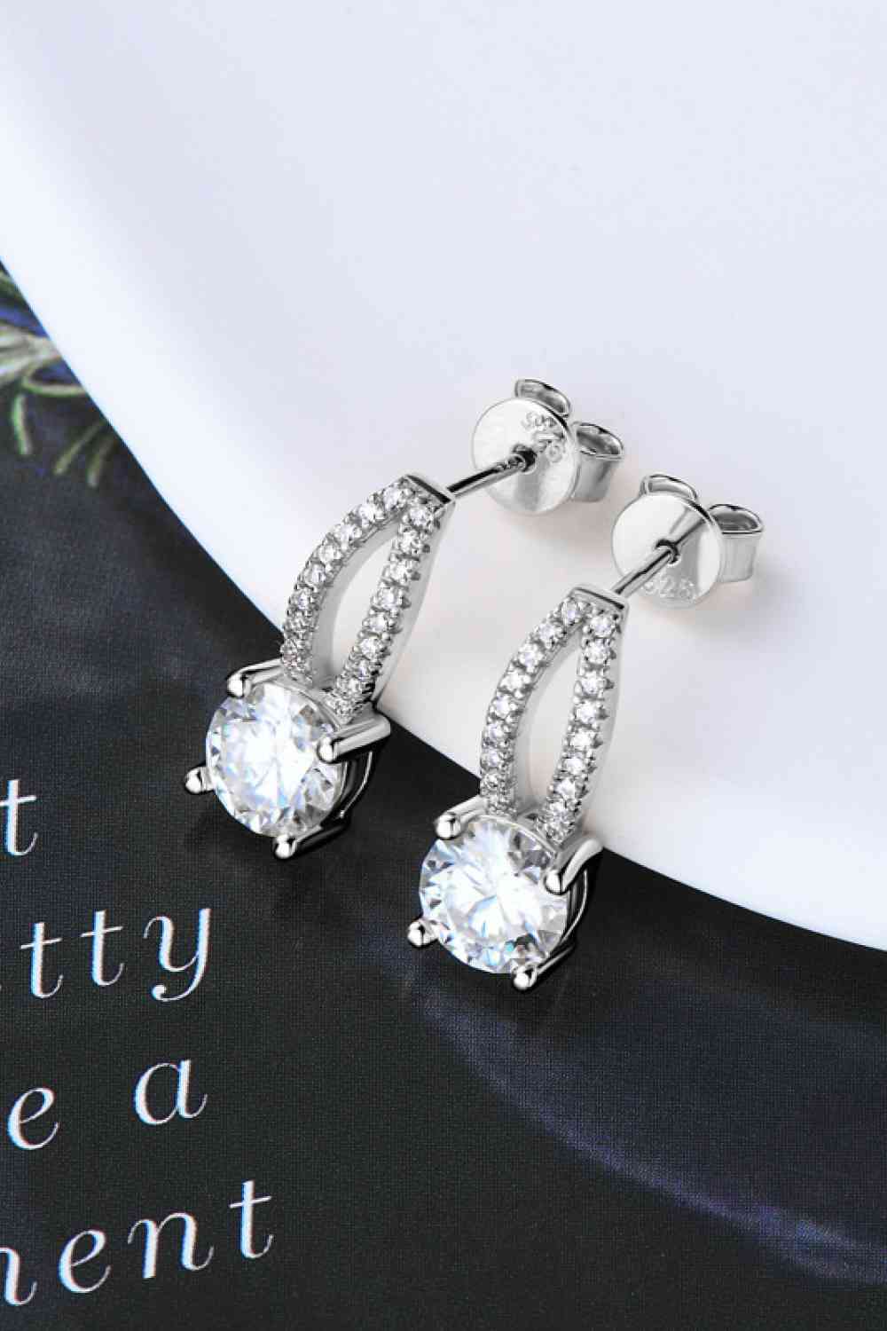 1 Carat Moissanite 925 Sterling Silver Earrings