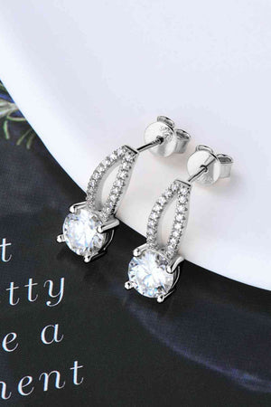 1 Carat Moissanite 925 Sterling Silver Earrings