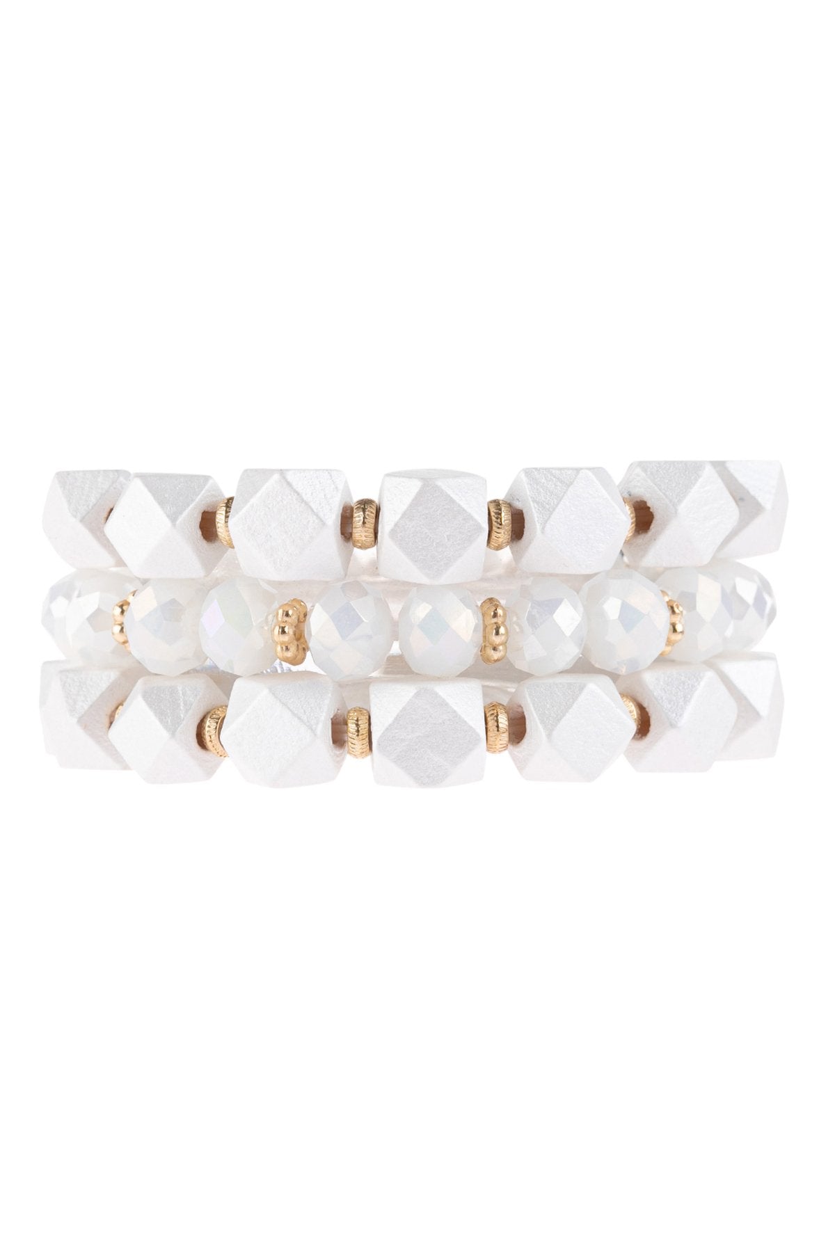 Hdb3226 - Three Lines Beads Bracelet