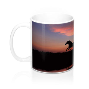 Horse sunset wrap around Mug 11oz
