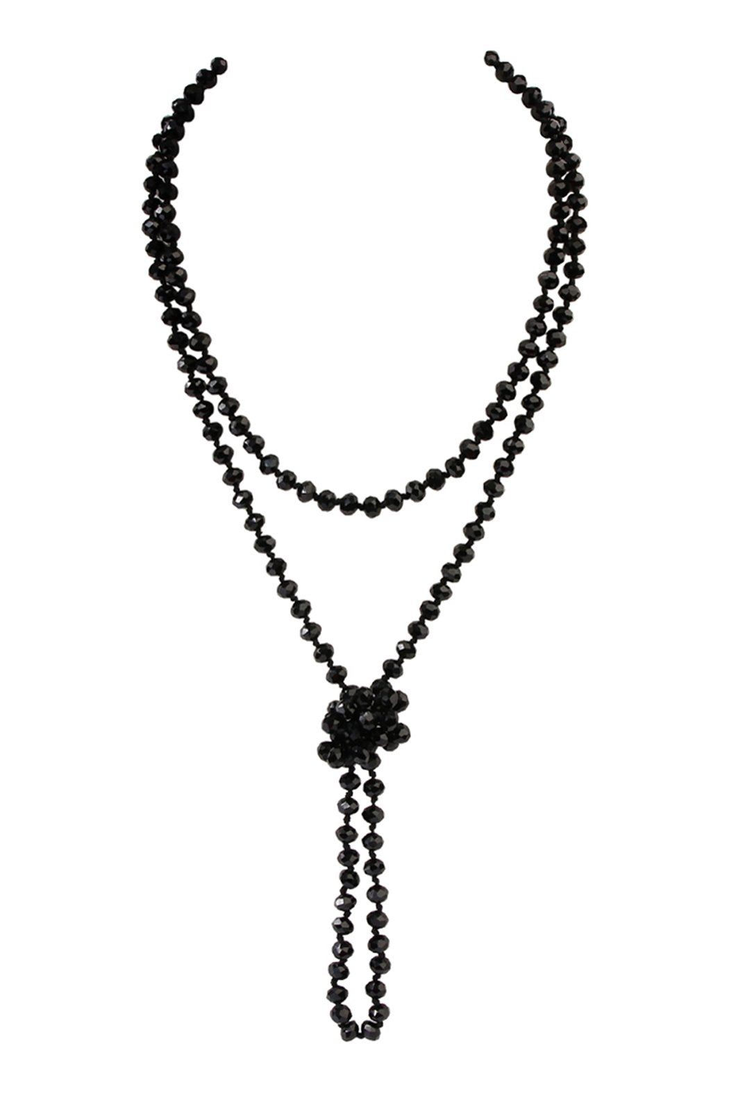 8mm Longline Hand Knotted Necklace