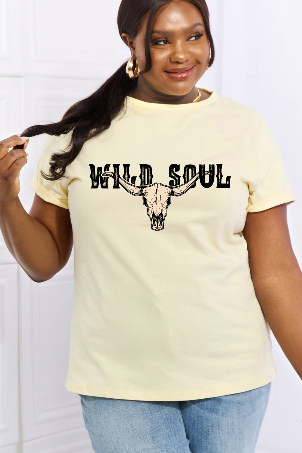 Simply Love Full Size WILD SOUL Graphic Cotton Tee