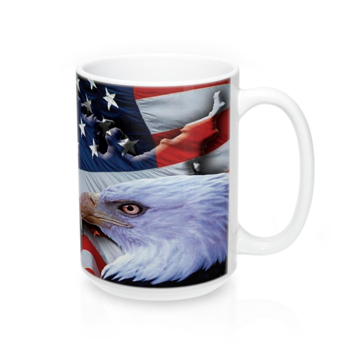 American Freedom Flag and Eagle Wraparound  Mug 15oz
