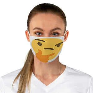 Thinking smiley Fabric Face Mask
