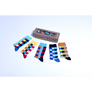 Men's 5-Pair Colorful Patterned Socks